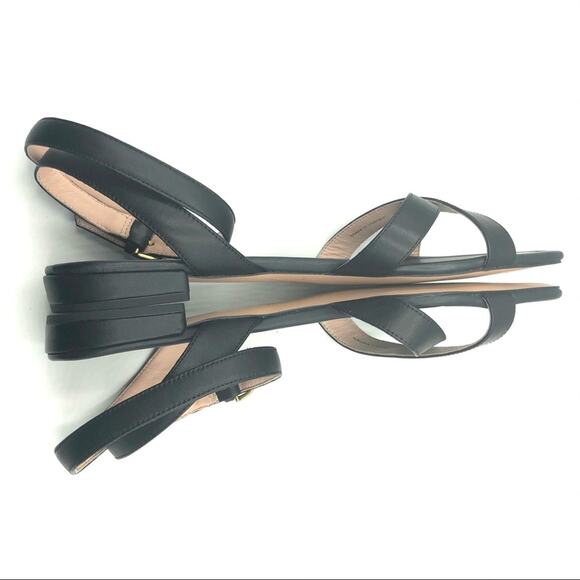 J.Crew Women's Black Abbie Cross Strap Sandals Sz 9 - Picture 8 of 11